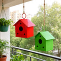 Urban Plant Metal Hanging Bird House - (Set of 2)