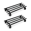 Urban Plant Rectangular Caddy with Wheel Rolling Plant Stand (Set of 2)