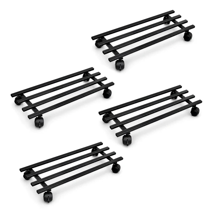 Urban Plant Rectangular Caddy with Wheel Rolling Plant Stand (Set of 4)