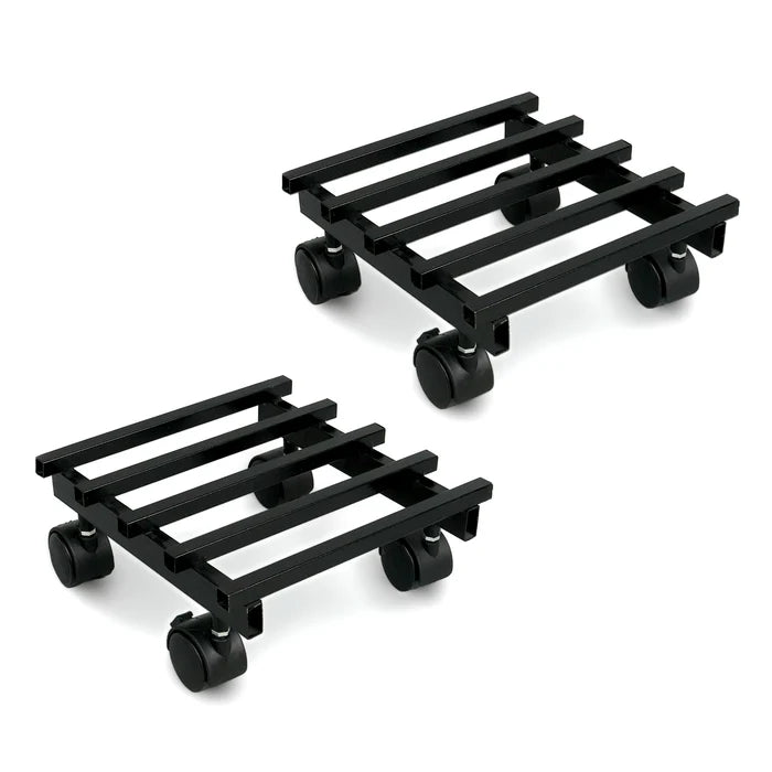 Urban Plant Square Caddy with Wheel Rolling Plant Stand (Set of 2)