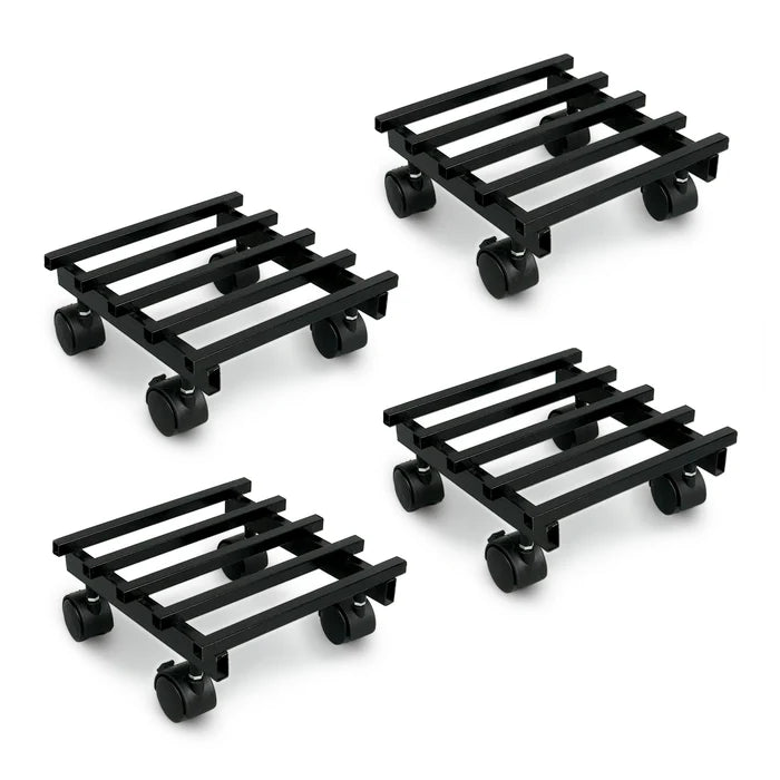 Urban Plant Square Caddy with Wheel Rolling Plant Stand (Set of 4)