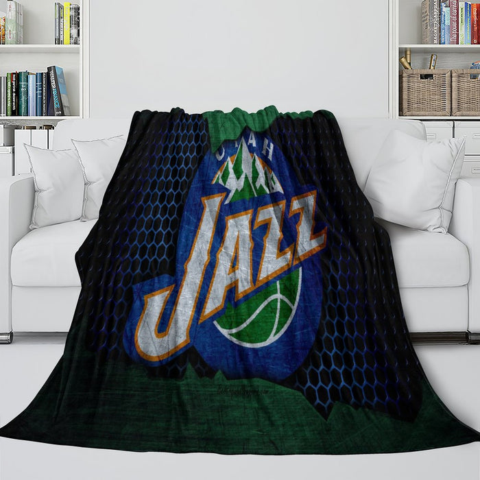 Utah Jazz Blanket Flannel Fleece Throw Room Decoration