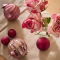 Valen Shatterproof 8cm Mixed Swirl Baubles - Set of 6 - Blush Pink