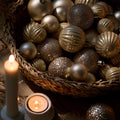 Valen Shatterproof Mixed Baubles - Set of 27 - Pearl Gold - Laura James