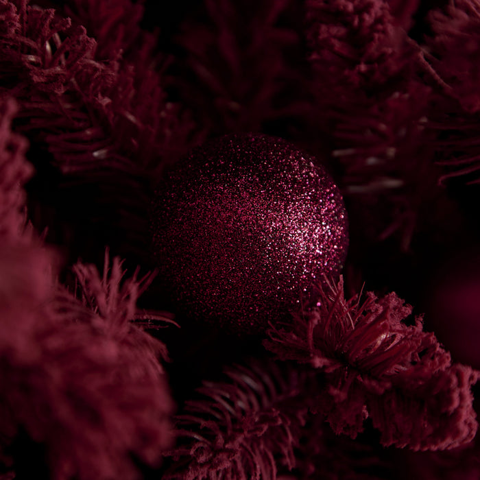 Valen Shatterproof Mixed Baubles - Set of 30 - Burgundy Red - Laura James