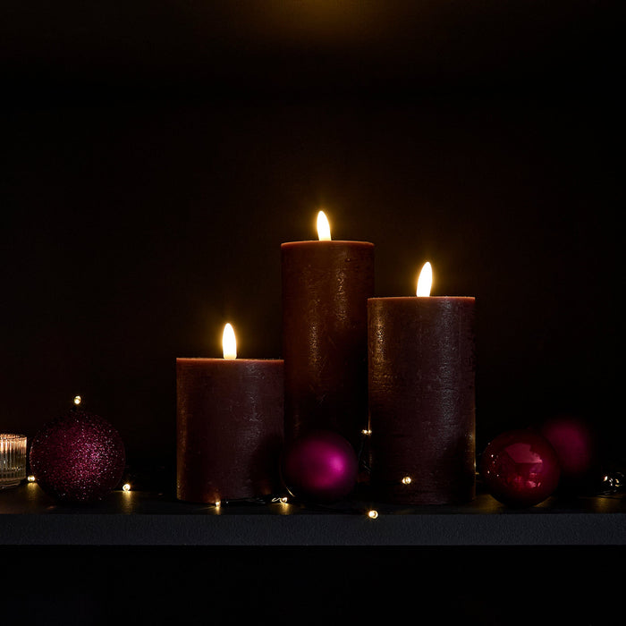 Valen Shatterproof Mixed Baubles - Set of 30 - Burgundy Red - Laura James