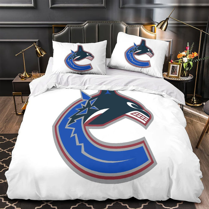 Vancouver Canucks Bedding Set Quilt Duvet Cover Without Filler