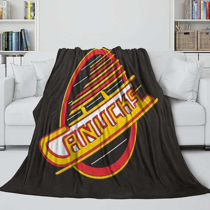 Vancouver Canucks Blanket Flannel Throw Kids Room Decoration