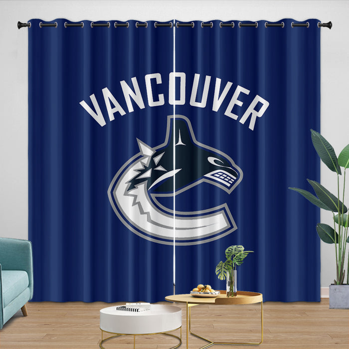 Vancouver Canucks Curtains Blackout Window Drapes Room Decoration