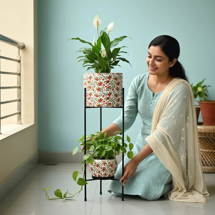 Vantira Planter with Stand Metal Planter Urban Plant