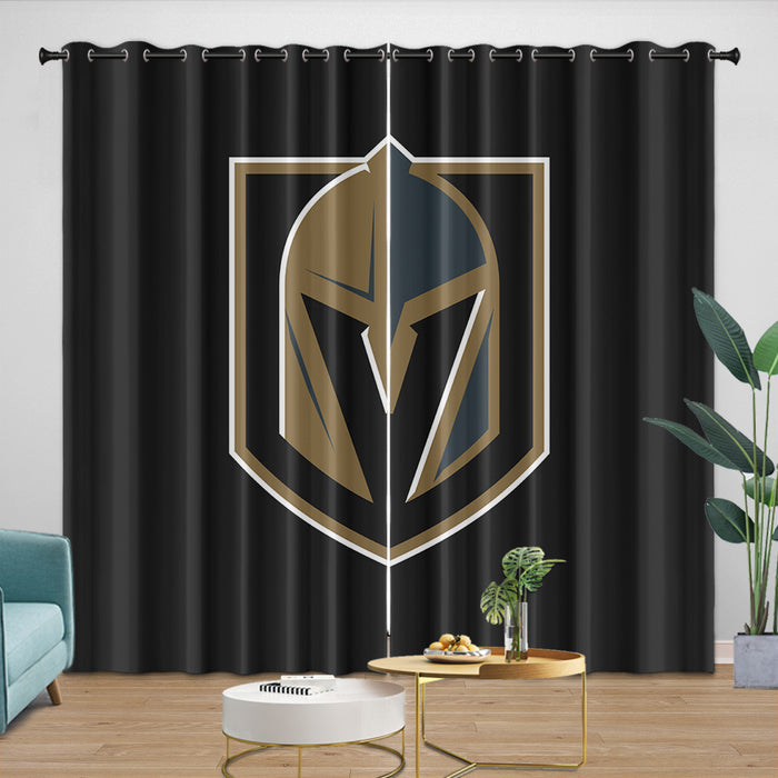 Vegas Golden Knights Curtains Blackout Window Drapes Room Decoration