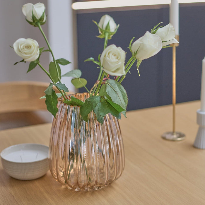 Paul Pale Oak Extending Dining Table Set - 4 Seater - Ella Off White Boucle Carver Chairs - Pale Oak Legs - Laura James