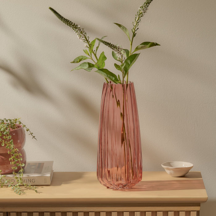 Veneto_29cm_Glass_Vase_Cerise-1 - Laura James