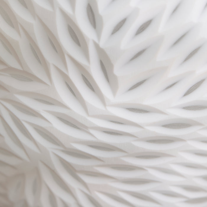 Vetralla 20cm Glass Vase - White