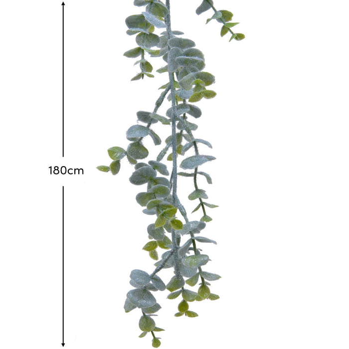Viken 180cm Frosted Christmas Garland - Green - Laura James