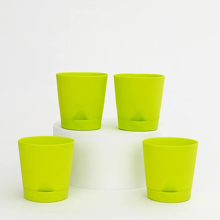 Vivid Self Watering Pot - (Set Of 4) Plastic Pot Urban Plant
