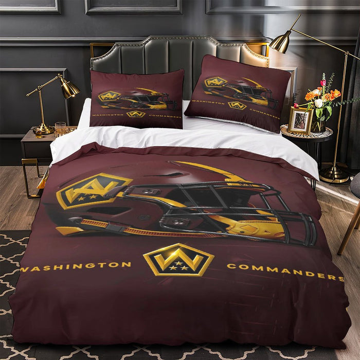Washington Commanders Bedding Set Duvet Cover Without Filler