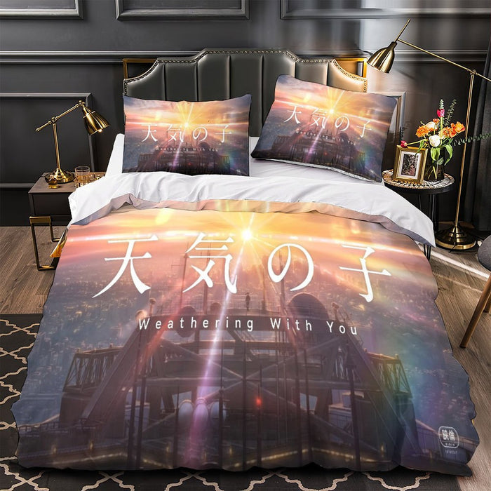 Weathering With You Bedding Set Quilt Duvet Cover Without Filler