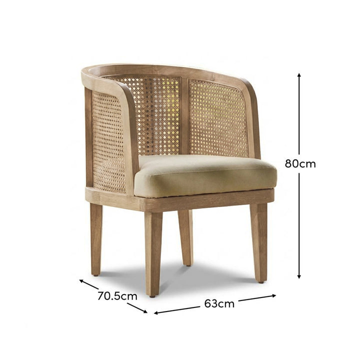 Willow Classic Oak Accent Chair - Laura James