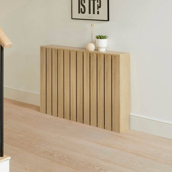 Willow Medium Radiator Cover in Whitewash Oak - Laura James