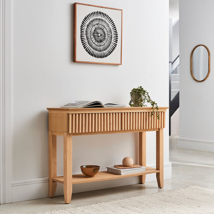 Willow Whitewash Oak Console Table