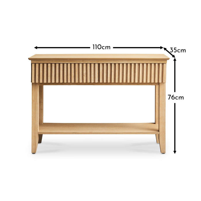 Willow Console Table - Whitewash Oak - lAURA jAMES