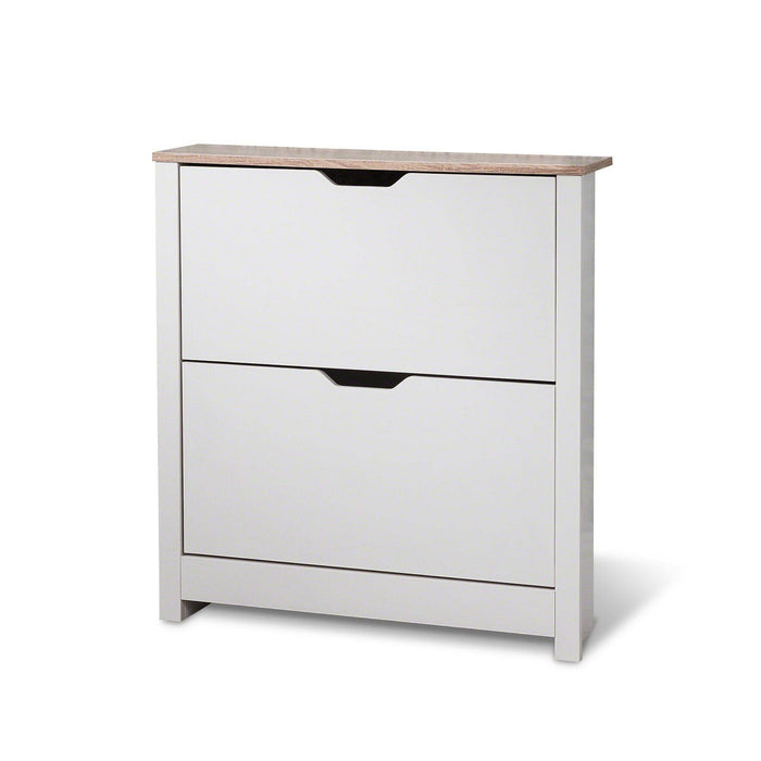 Windsor Shoe Cabinet - 2 Door - White - Laura James