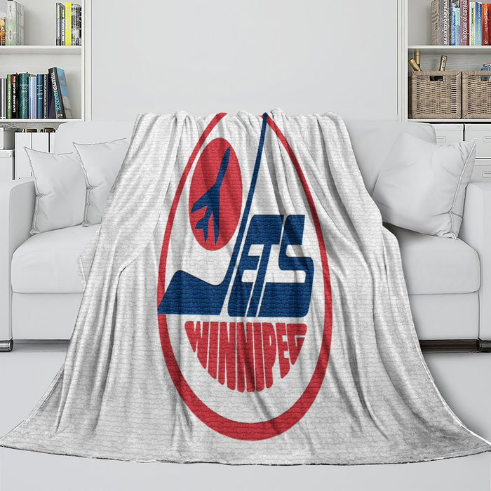 Winnipeg Jets Blanket Flannel Throw Kids Room Decoration