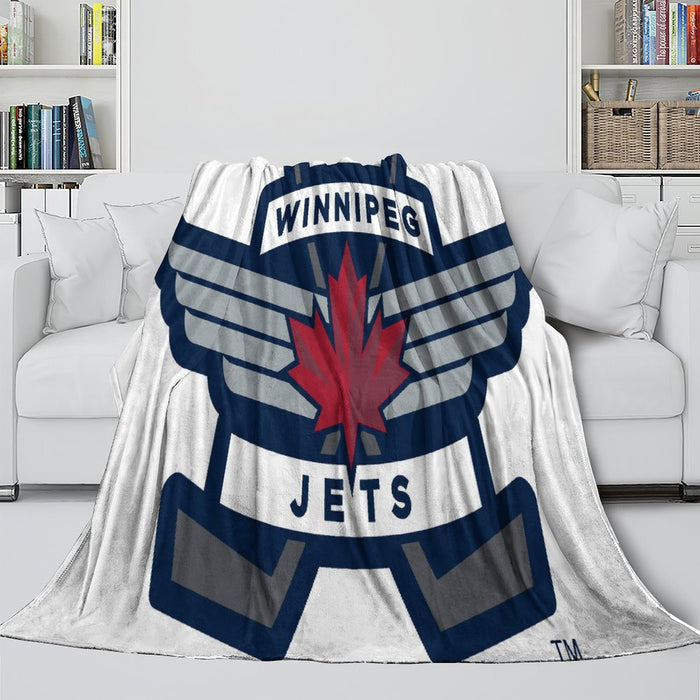 Winnipeg Jets Blanket Flannel Throw Kids Room Decoration