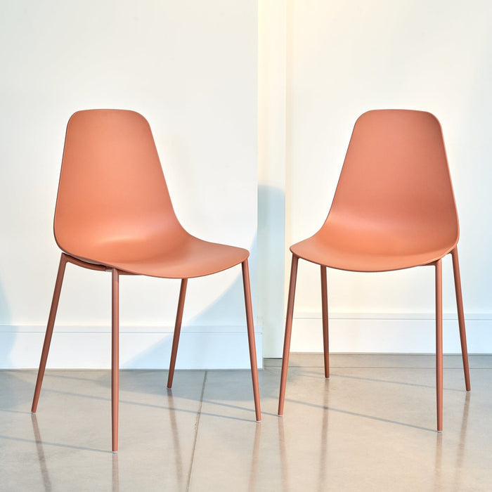 Wren Dining Chair - Set of 2 - Burnt Orange - Laura James