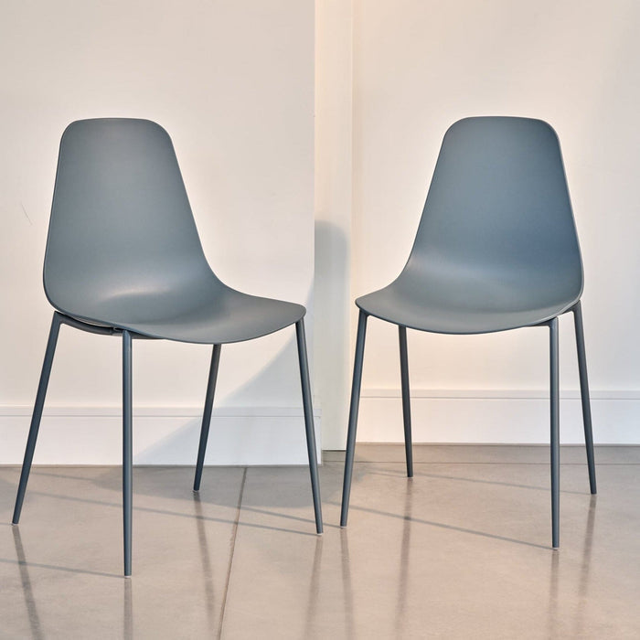 Wren Dining Chairs - Set of 2 - Blue - Laura James