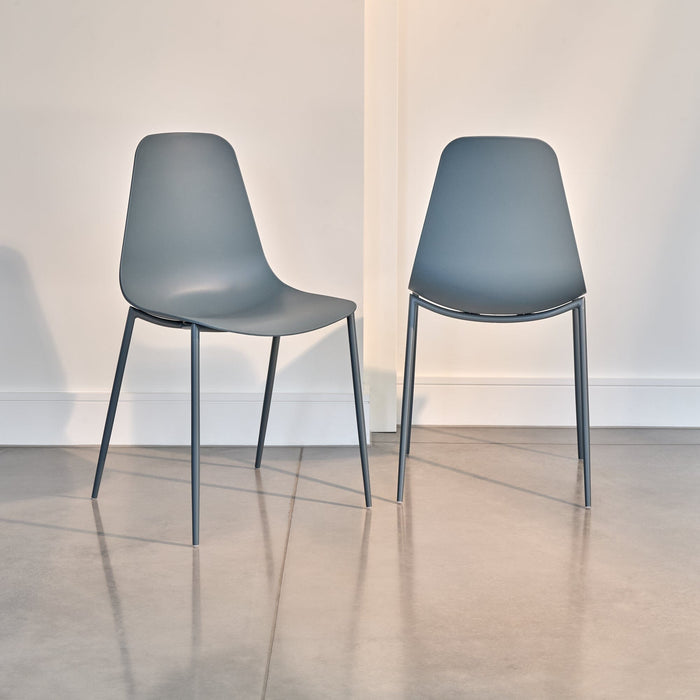 Wren Dining Chair - Set of 2 - Blue - Laura James