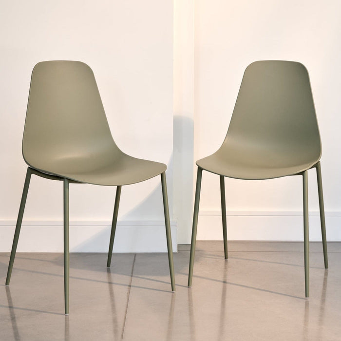 Wren Dining Chairs - Set of 2 - Green - Laura James