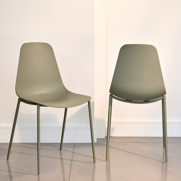 Wren Dining Chairs - Set of 2 - Green - Laura James