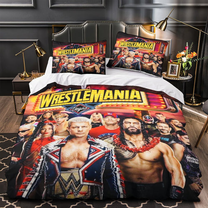 WWE Pattern Bedding Set Quilt Duvet Cover Without Filler