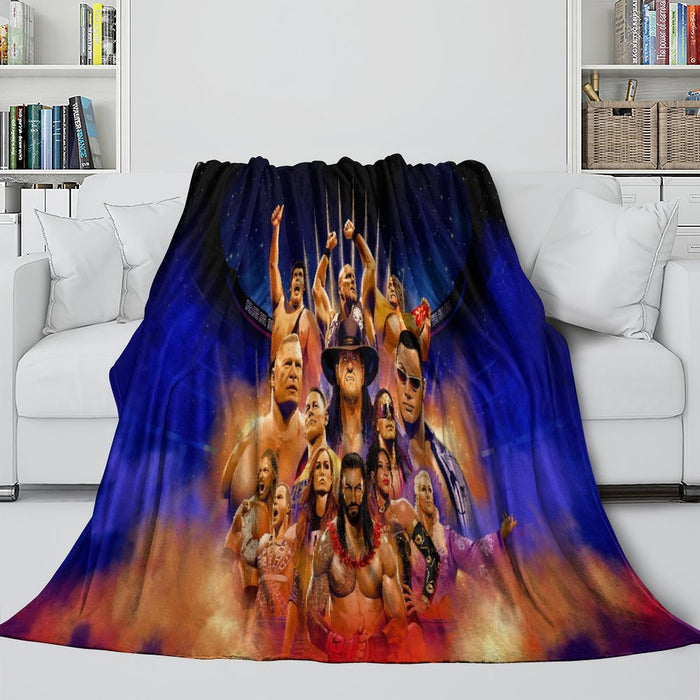 WWE Pattern Blanket Flannel Throw Kids Room Decoration