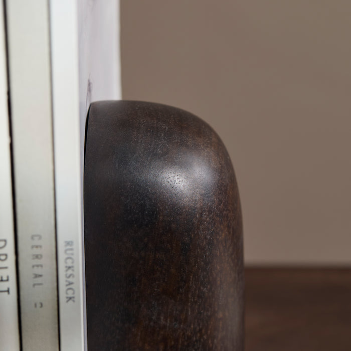 Yattendon 17cm Bookend Set of 2 - Coffee Brown Mango Wood - Laura James