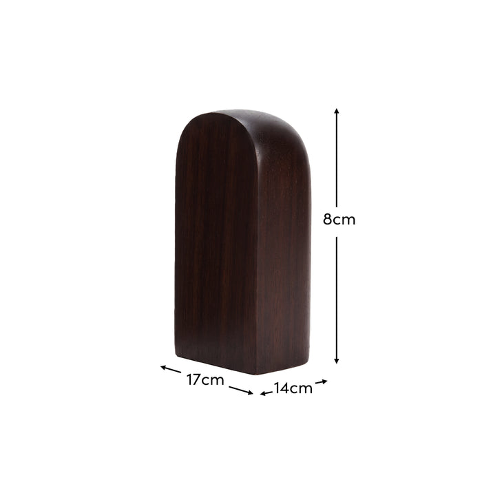 Yattendon 17cm Bookend Set of 2 - Coffee Brown Mango Wood - Laura James