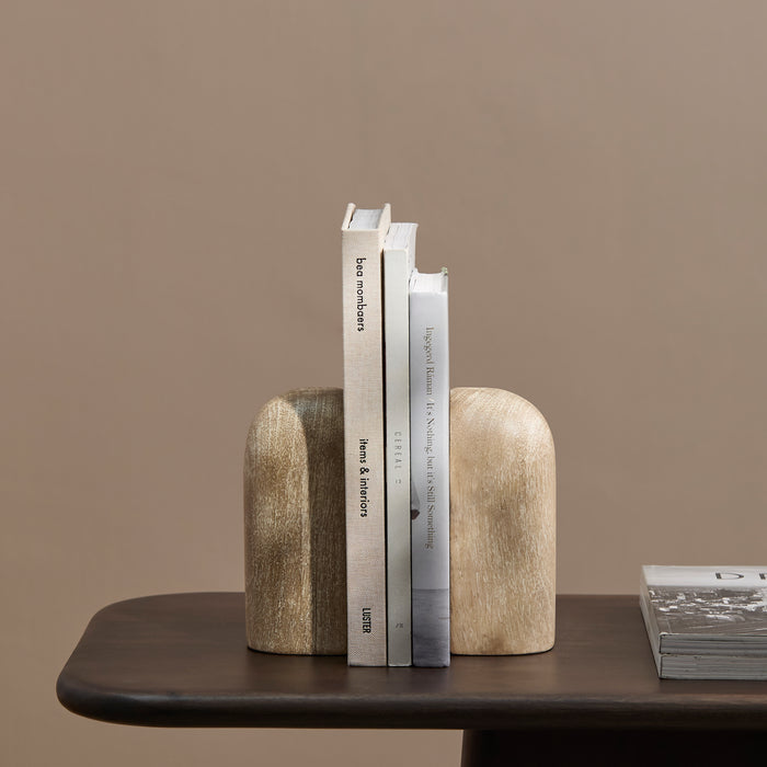 Yattendon 17cm Bookend Set of 2 - Chalked Mango Wood - Laura James