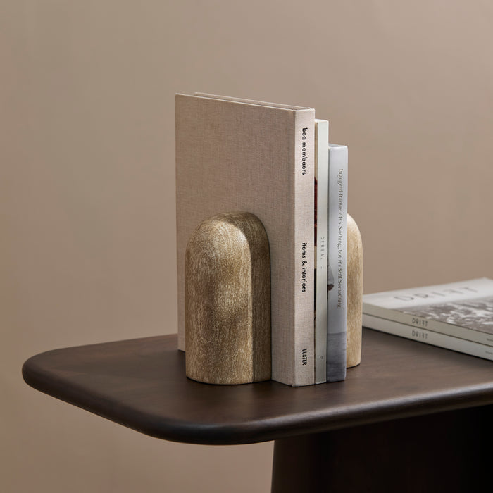 Yattendon 17cm Bookend Set of 2 - Chalked Mango Wood - Laura James