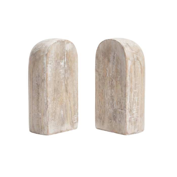 Yattendon 17cm Bookend Set of 2 - Chalked Mango Wood - Laura James