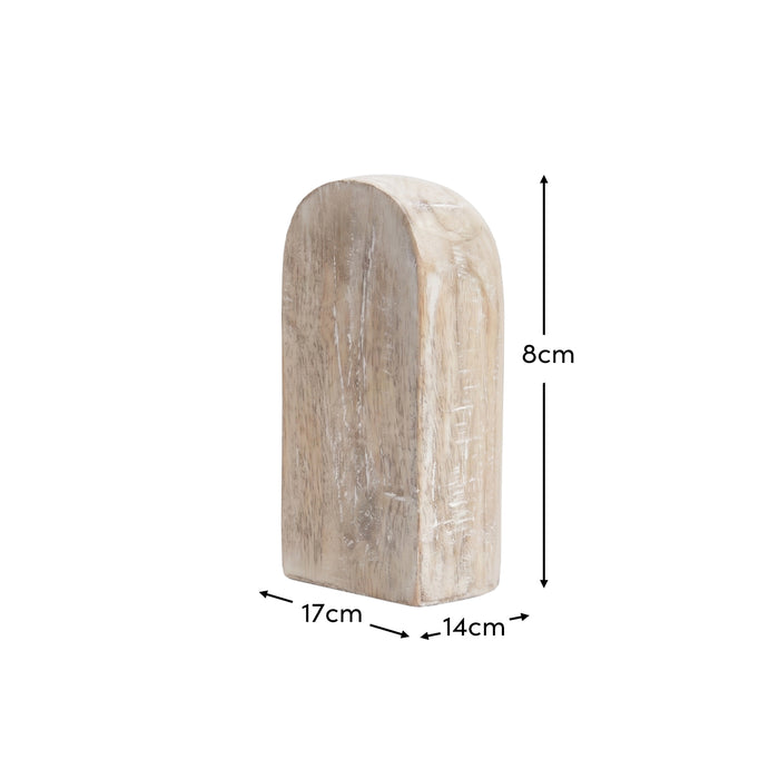 Yattendon 17cm Bookend Set of 2 - Chalked Mango Wood - Laura James