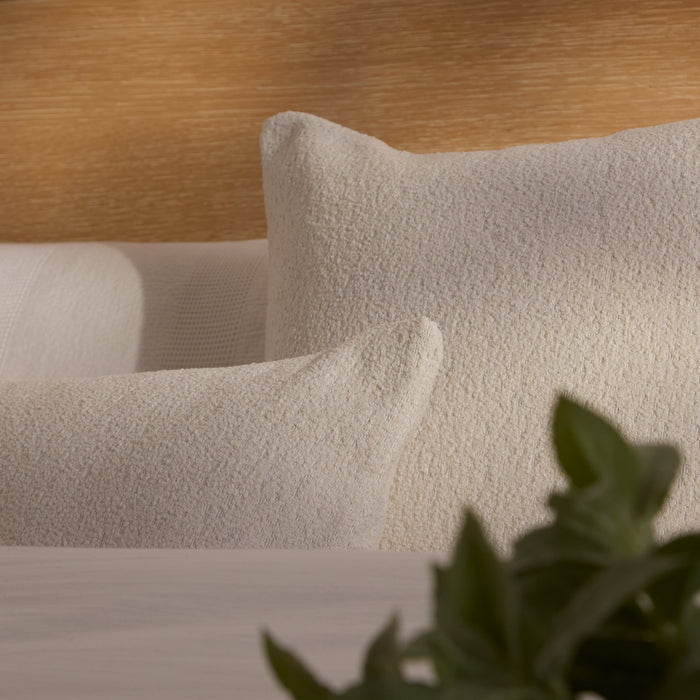 Yelden 35x55cm Scatter Cushion Cover - Chalk White Boucle - Laura James